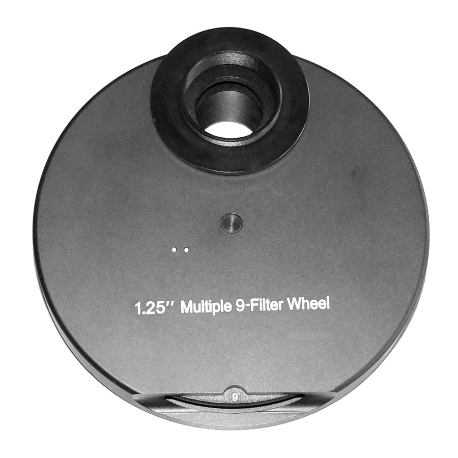 Filterrad für 9x 1,25" Filter + Farbfiltersatz 1¼" für Mond- und Planetenbeobachtung (6 Farben)